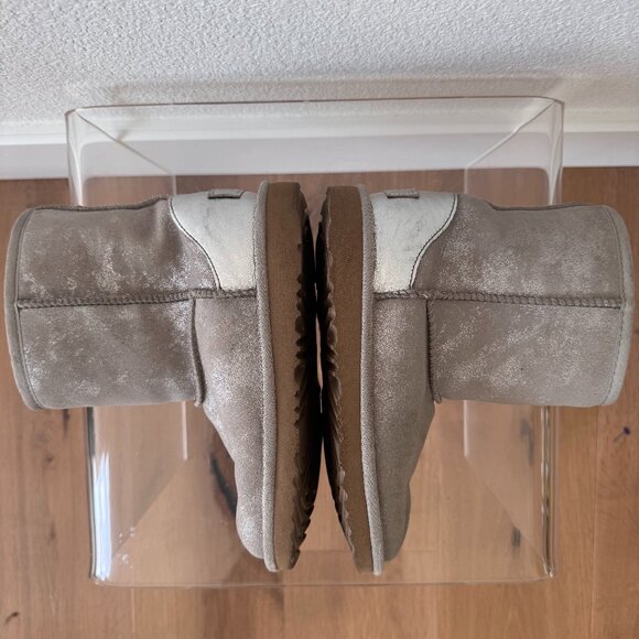 UGG Kids Classic II Shimmer Boots Size 1 Youth | Metallic Mini Shearling Winter - Picture 4 of 13